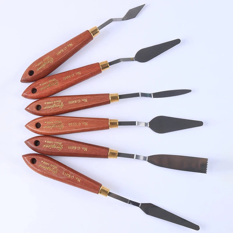 Spatule d'artiste, couteau à Palette, ensemble de couteaux de peinture, grattoir de mélange de peinture, couteau à Palette en acier inoxydable, spatule d'art de peinture
