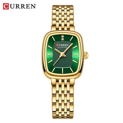 CURRN 9093 montres à Quartz carrées de luxe pour femmes en acier inoxydable 3ATM