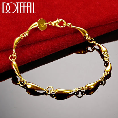 DOTEFFIL 925 en argent Sterling goutte d'eau Bracelet