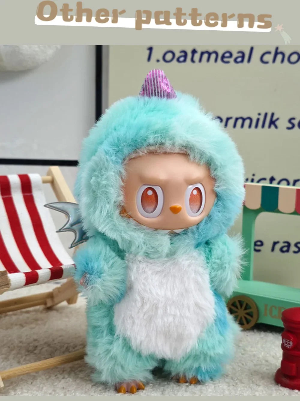 Nouveau pour Labubu tissu transfiguration Kawaii chat 17 cm Velcro poupée mignon habiller peluche jouet vêtements fille cadeau