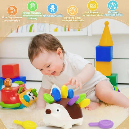 Jouets sensoriels hérisson pour tout-petits, jouets à motricité Fine Montessori, jouets éducatifs de voyage sensoriels pour bébés âgés de 1 2 3 4 ans