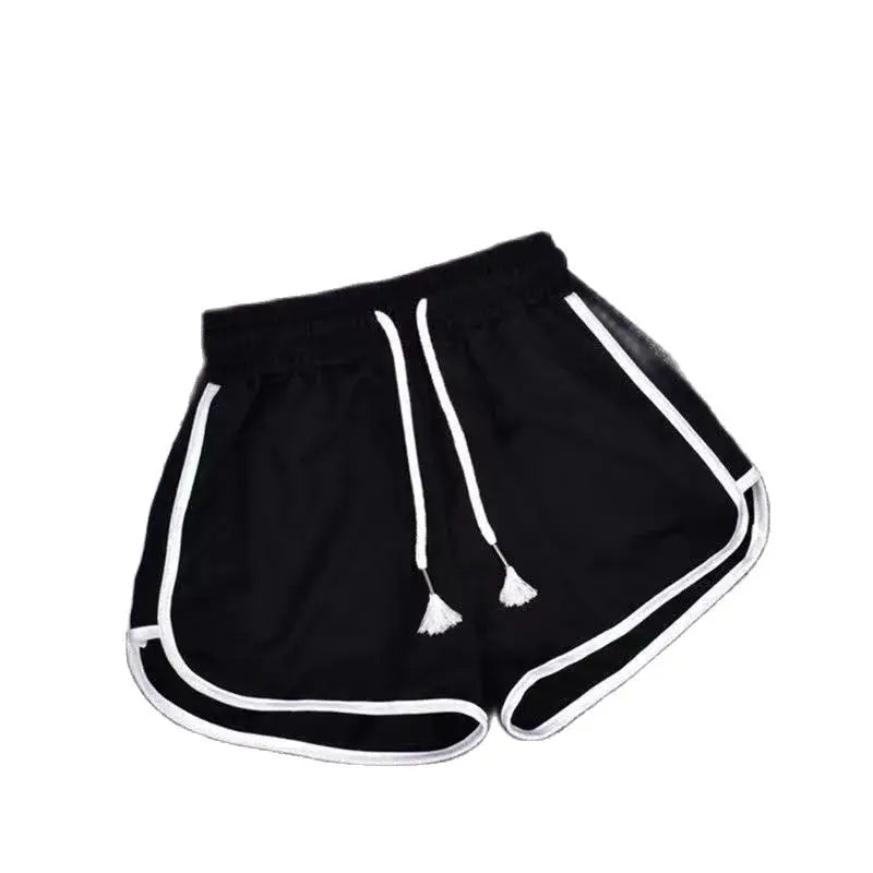 Mode été Shorts décontracté és femme Stretch taille haute Shorts femme noir blanc ample plage Sexy court S-XXL