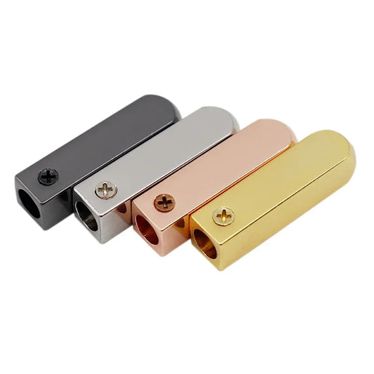 Bricolage métal Aglets 4 pièces/ensemble Sneaker Shoestring casquettes conseils pour lacets remplacement miroir or argent luxe bande extrémités bornes