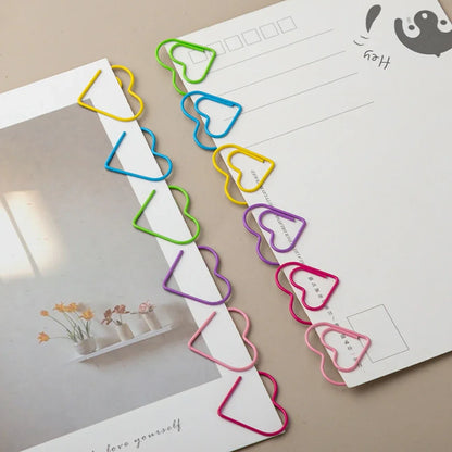 Trombones ajourés colorés, marque-page, cadeaux pour étudiants, fournitures scolaires et de bureau, 10 pièces