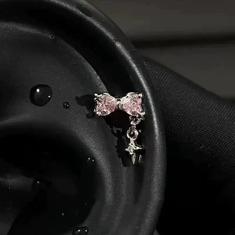 Boucles d'oreilles en argent pour femmes, 1 pièce, griffe d'os de chien en acier inoxydable 316L,