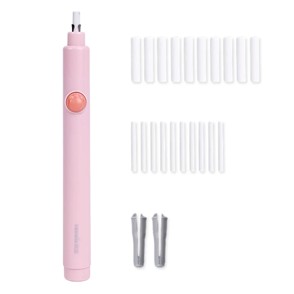 Gommes à crayon électriques rechargeables, avec 20 recharges de gomme,