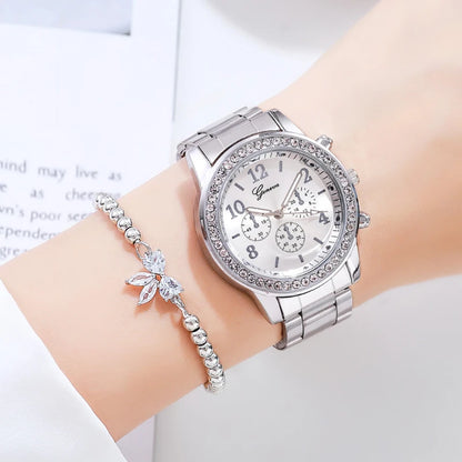 Montres Genève pour femmes, biscuits classiques, mode dames, or, horloge