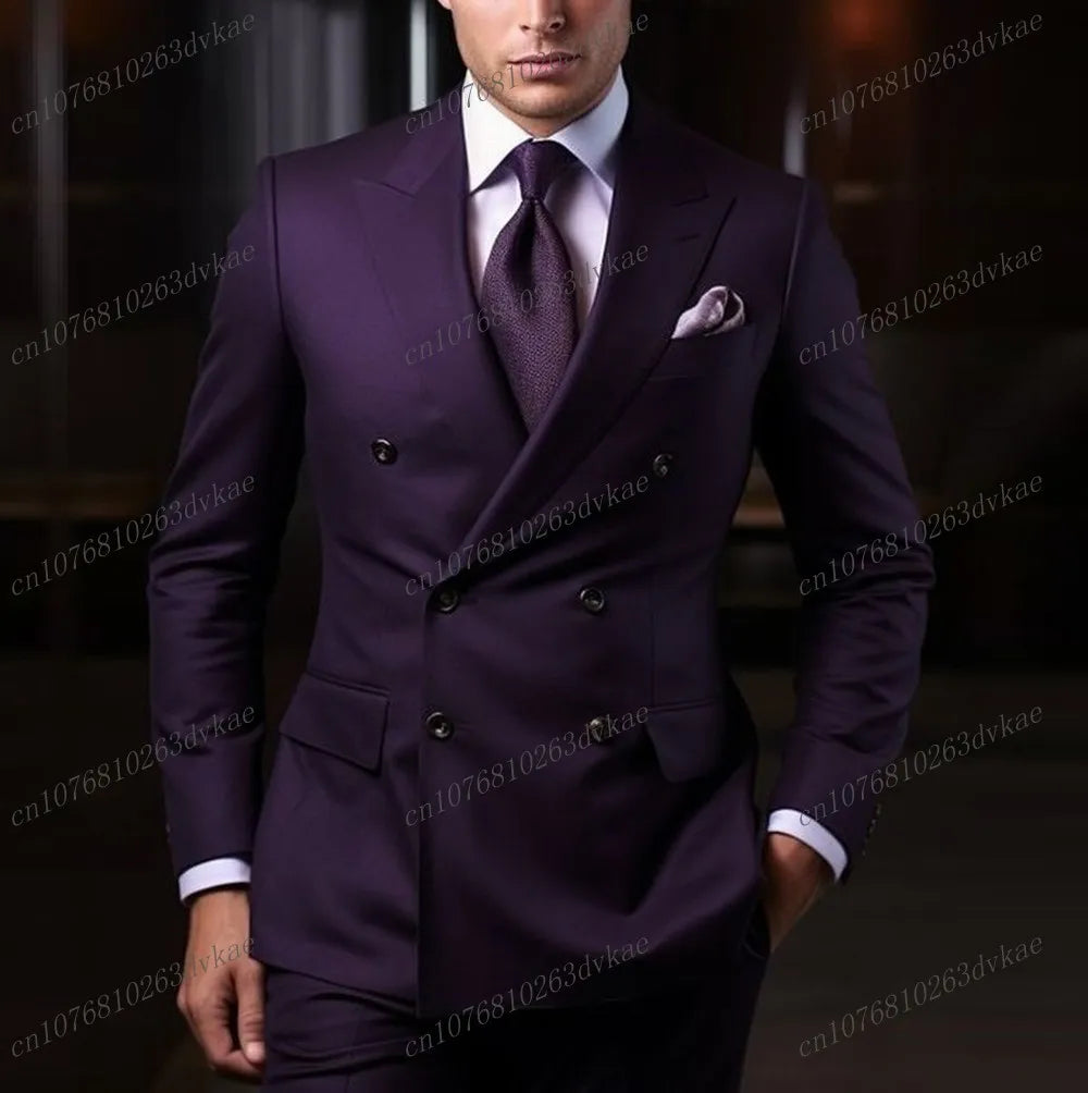 Nouveau Orange mode affaires hommes costume marié Groomsman fête de mariage bal mâle Occasion formelle Tuxedos 2 pièces ensemble Blazer pantalon