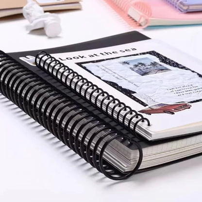 Anneau de reliure en plastique Transparent à feuilles mobiles,