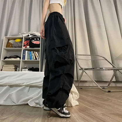 Mode 2025 femmes pantalons américain haute rue femme décontracté ample Cargo pantalon femme armée vert pantalon Streetwear