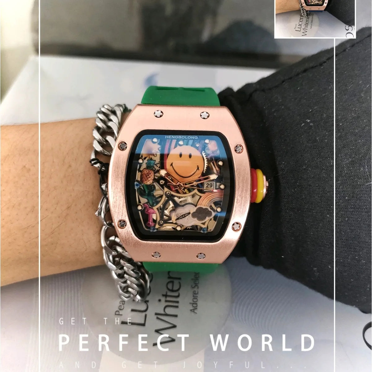 Nouvelle mode d'affaires en Relief tridimensionnel lumineux Cool Quartz hommes montres personnalité montre de luxe horloge AAA hommes montre