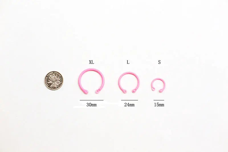 Anneaux de reliure à feuilles mobiles colorées, 15/24/30mm, 10 pièces, en plastique, petite fente pour carnet de notes, Scrapbooking, Album, calendrier, reliure de livres