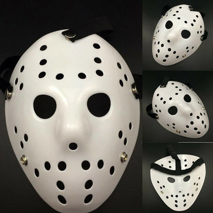 Masques de tête effrayants pour Halloween, costume de cosplay de fête, robe de paupières de hockey, décoration d'Halloween