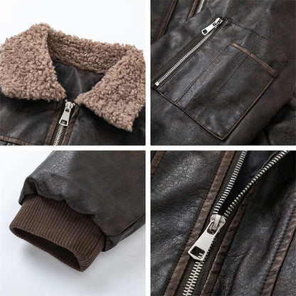 Veste d'extérieur en fausse fourrure pour femme, vestes de moto en cuir pour femme, manteau d'extérieur pour femme, offres Chester, nouveau, hiver, 2024