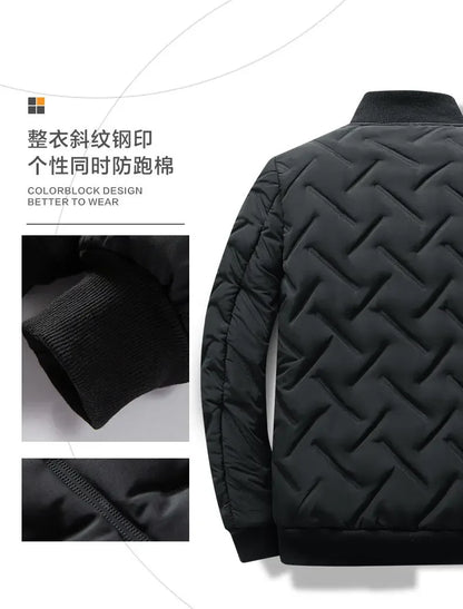 Parka d'extérieur rembourrée à manches longues avec fermeture éclair pour hommes, doudounes chaudes, parkas optiques, vêtements d'extérieur décontractés pour couple, hiver, nouveau