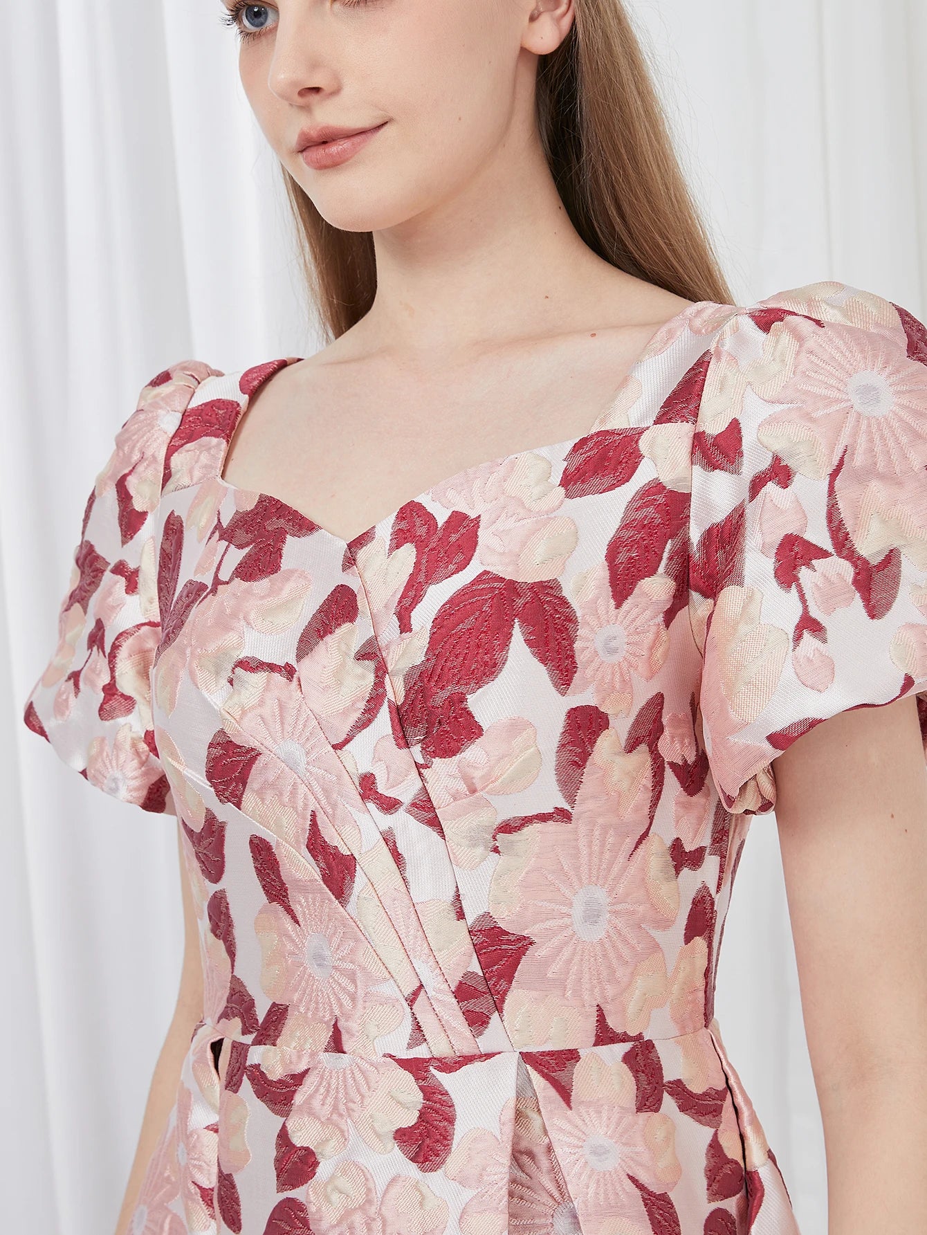Robe de Soirée Longue en Jacquard pour Femme, Tenue Élégante, Brodée, Luxueuse, Formelle, pour Banquet, Nouvelle Collection Été 2024