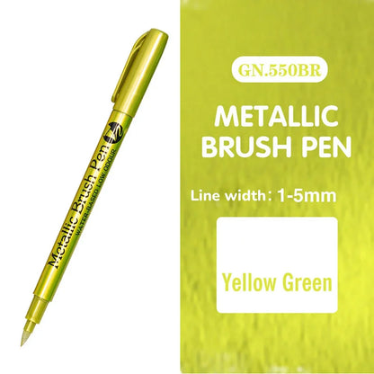 Stylos marqueurs métalliques 12 couleurs,