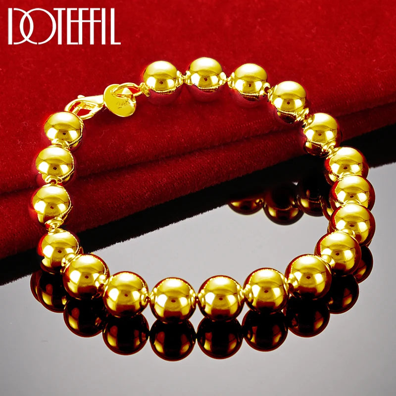 DOTEFFIL 925 argent Sterling 18K or 8mm/10mm
