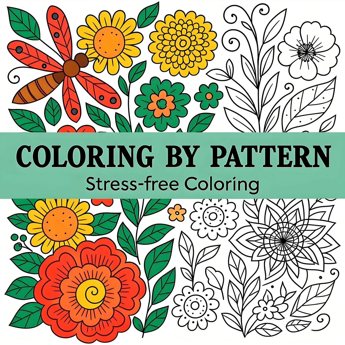 COLORING PAR PATTERN pour adultes Livre de dessin intéressant Cadeau parfait pour la fête et l'anniversaire (Livre de coloriage sans stress)