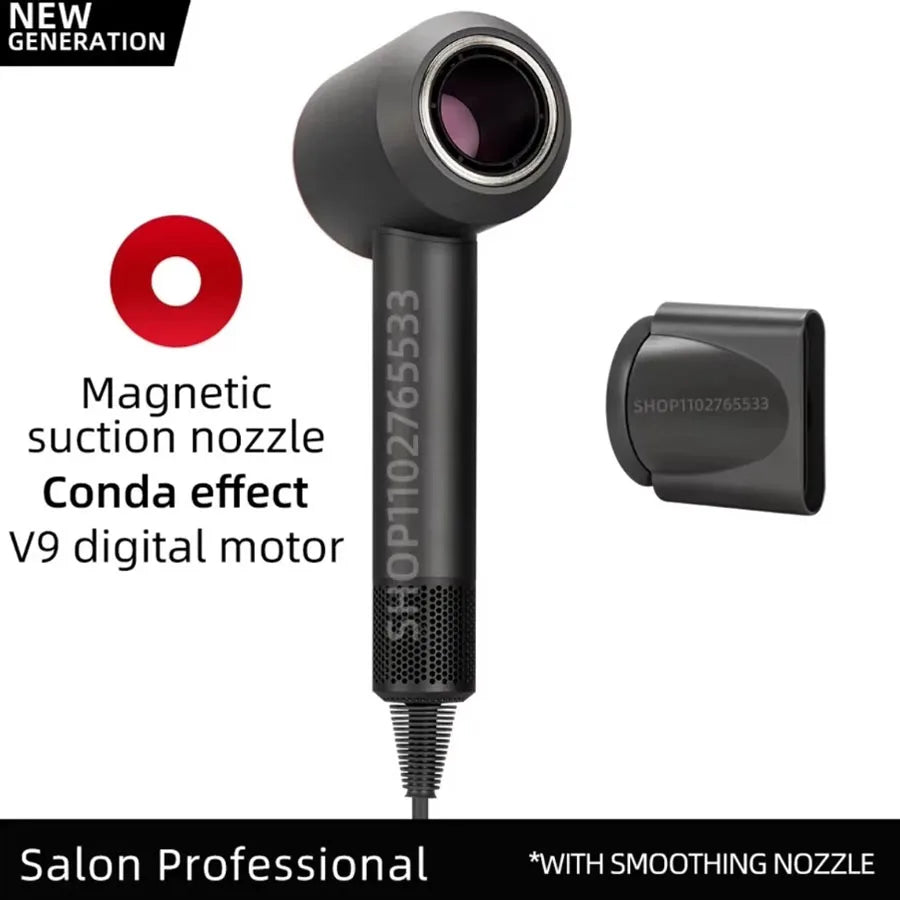 Sèche-cheveux électrique ionique 5 en 1, sèche-cheveux sans lame à grande vitesse, Ion négatif professionnel, 1.8M, Super sans feuilles