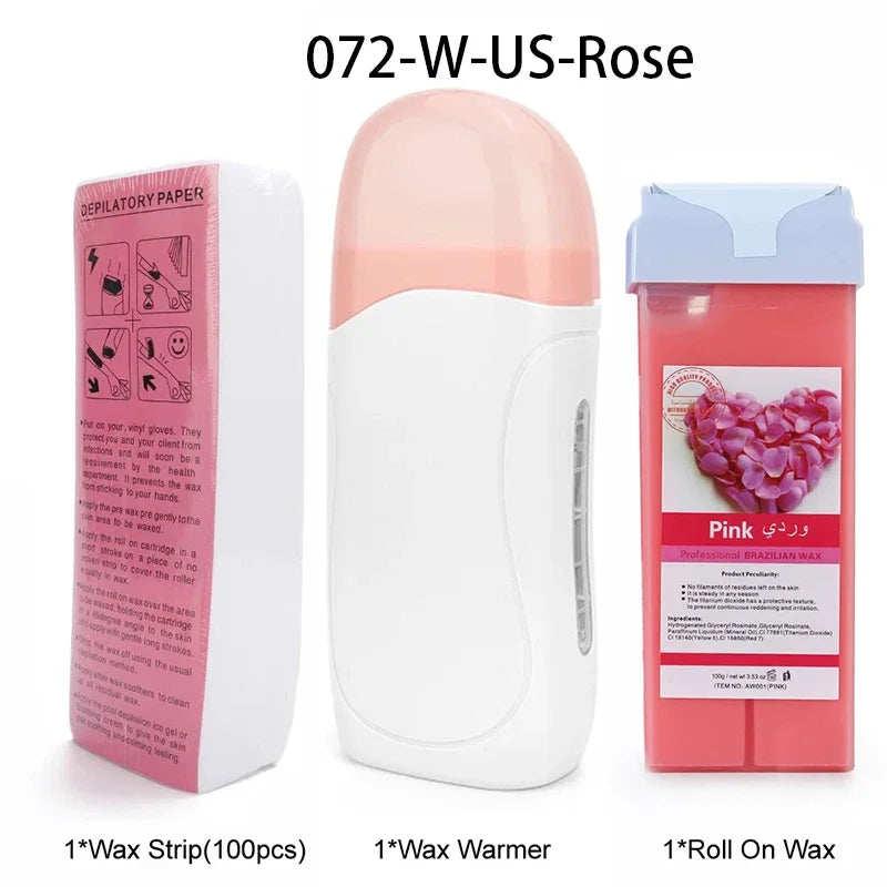 Cire dépilatoire crème épilation rouleau cire chauffage épilation cartouche chaude plus chaud équipement outil épilation Kit unisexe rouleau sur