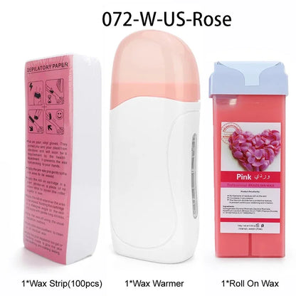 Cire dépilatoire crème épilation rouleau cire chauffage épilation cartouche chaude plus chaud équipement outil épilation Kit unisexe rouleau sur