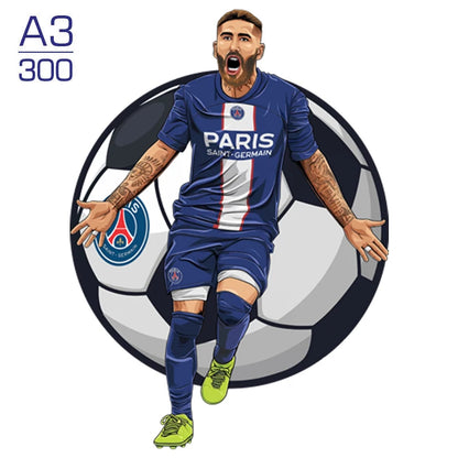 Puzzle étoile de Football Puzzle en bois étoiles de sport Puzzle pour enfants adultes éducatif fabuleux cadeau 300 pièces bricolage Puzzle jouets