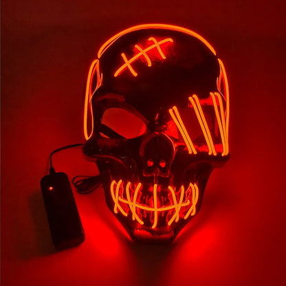 Halloween carnaval fête Costume décoration LED lumineuse masque Halloween masque LED masque éclairer masques de fête pour la fête lumineuse