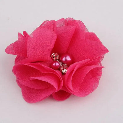 Mini fleurs artificielles en tissu mousseline de soie, 8 pièces, 2 pouces, 35 couleurs, pour Invitation de mariage, décoration de robe
