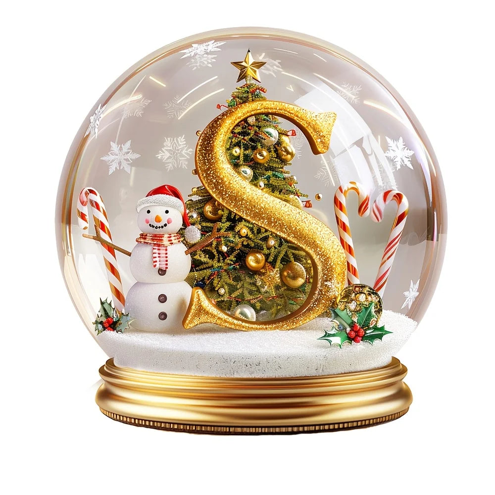 Décorations d'arbre de Noël lettre mixte, ornement de bureau, portrait de famille, décor de ferme, vacances, décoration de bureau, acrylique