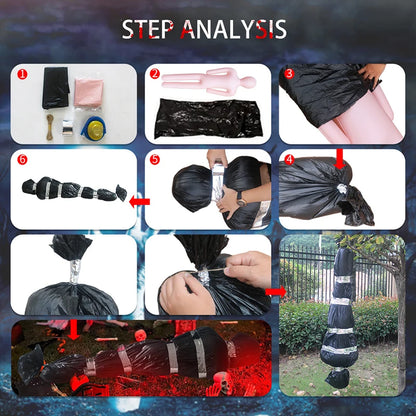 Accessoires d'horreur d'halloween, Mannequin gonflable pour hommes, décorations de fête DIY pour maisons hantées et accessoires de tournage de films d'horreur