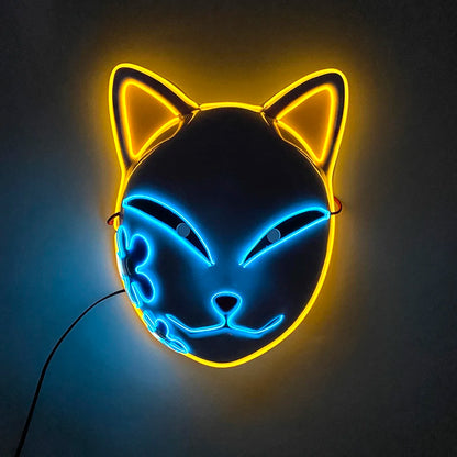 Halloween carnaval fête Costume décoration LED lumineuse masque Halloween masque LED masque éclairer masques de fête pour la fête lumineuse