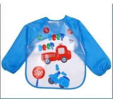 Bavoirs imperméables à manches longues pour bébé, mignon, tablier d'alimentation pour enfants, bavoir, peinture de rots, dessin, vêtements doux pour tout-petits, Bandana
