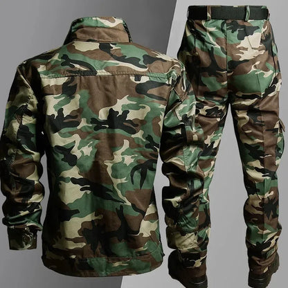 Ensembles de camouflage pour hommes, vestes décontractées à poches multiples, pantalons Cargo, entraînement en plein air, costumes de Combat de pêche pour hommes