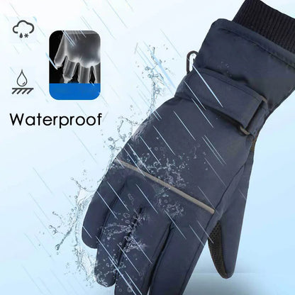 Gants de Ski imperméables pour enfants et adultes, épais, pour Snowboard, doublure polaire d'extérieur, gants d'hiver pour la famille, pour garçons et filles