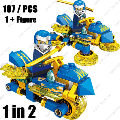 Nouveau Ninja Legacy Kai Jay Zane Lloyd moteur moto blocs de construction briques Mech Robot classique film modèle jouets pour enfants cadeaux