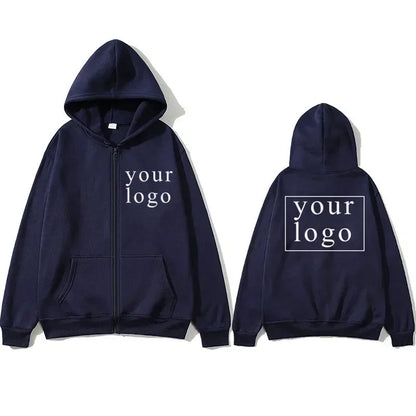 Cardigan à fermeture éclair DIY pour hommes et femmes, nouvelle mode 2025, votre propre design, logo/image de marque, personnalisation personnalisée à tout moment,