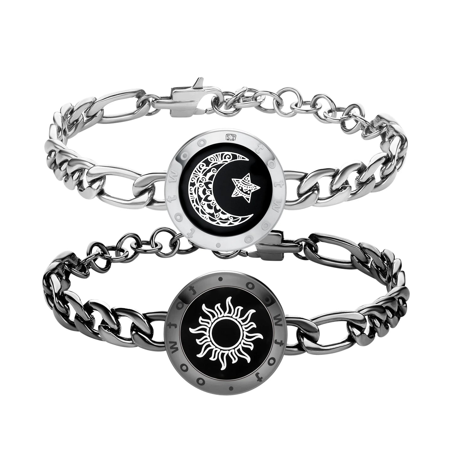 Totwoo – Bracelets tactiles pour relation longue Distance, cadeau d'anniversaire pour Couple, bijoux intelligents Bluetooth avec prise en charge de l'application iOS Android