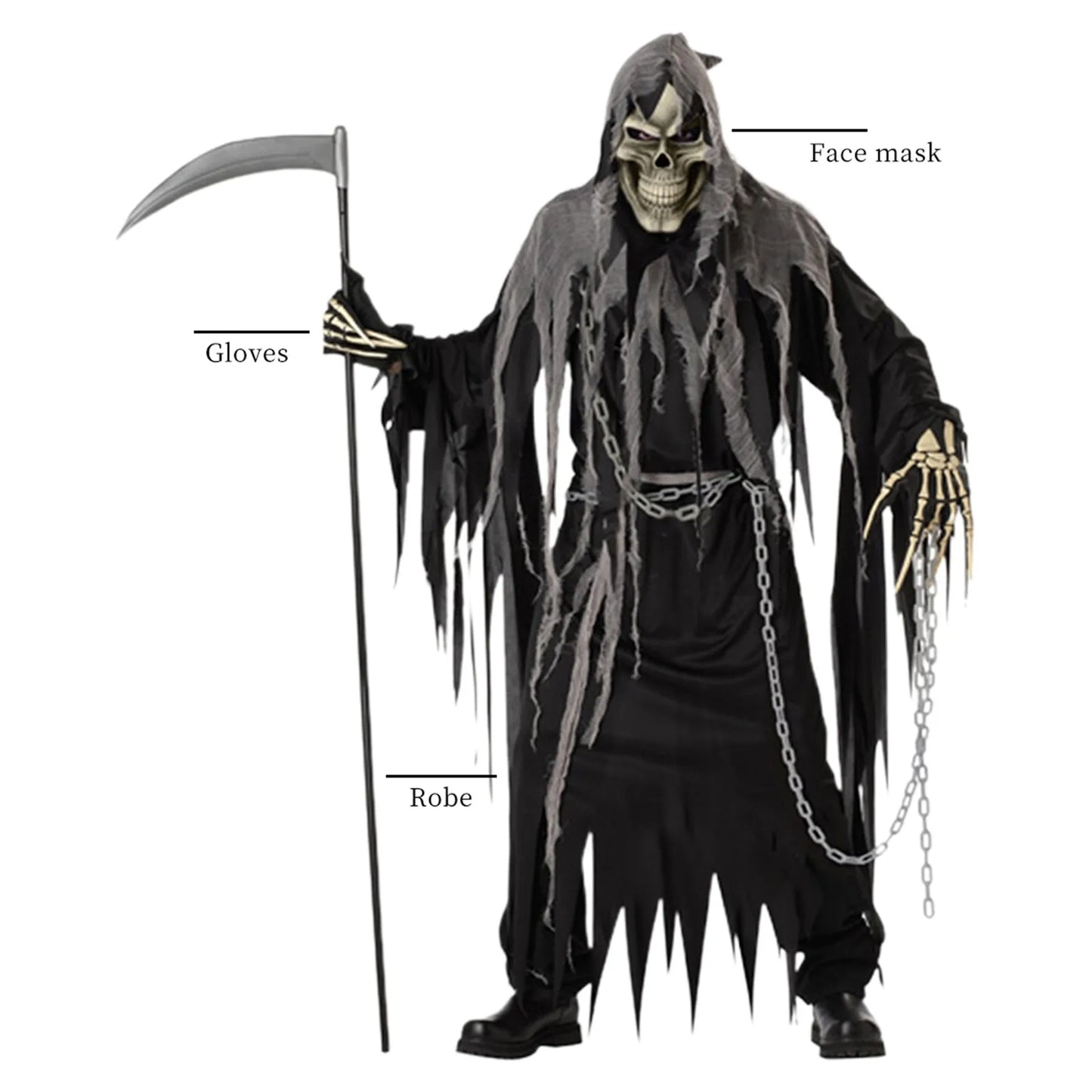 Robe Cosplay Fantaisie pour Halloween, God de la Mort, Gelcosplay