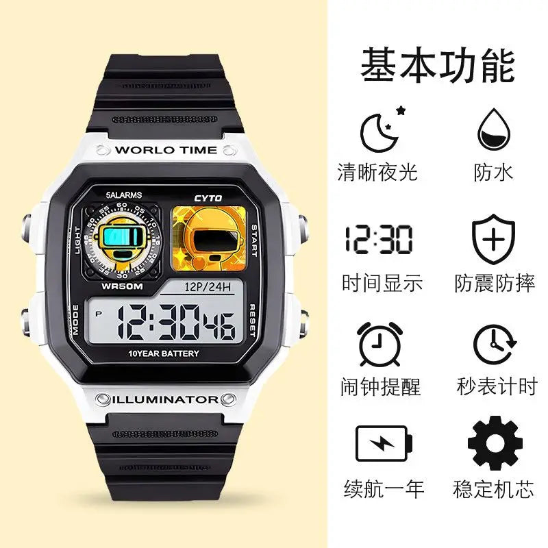 Kawaii Sprunki dessin animé enfants montre Sport montres bracelet en Silicone LED étanche montre numérique pour enfants montre-bracelet électronique