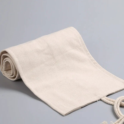 Trousse à crayons fournitures scolaires étudiant Art stylo sac pochette toile stylo enveloppement rouleau maquillage cosmétique brosse stylo stockage papeterie