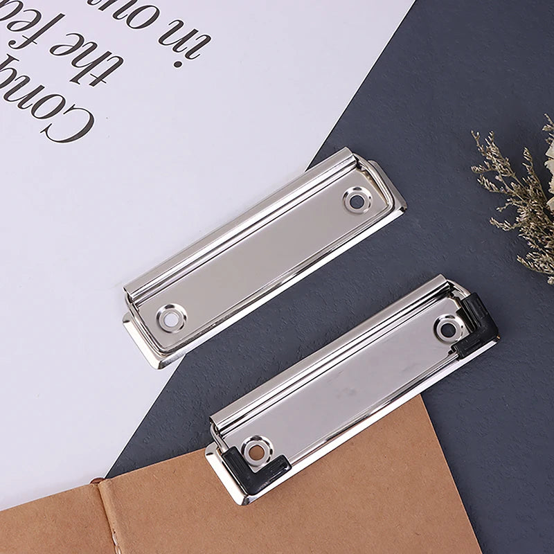 Clips pour presse-papiers en métal montable à ressort, pinces pour dossier de fichiers, bureau, clips pour panneaux durs, papeterie scolaire, 10 pièces