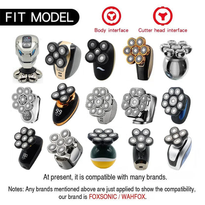 Lame de rechange pour rasoir 3/5/6/7/8/9D, tête flottante, rasoir étanche en acier inoxydable pour hommes