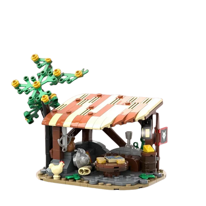 Blocs de construction de château médiéval MOC, cadeau d'architecture créative pour les amateurs