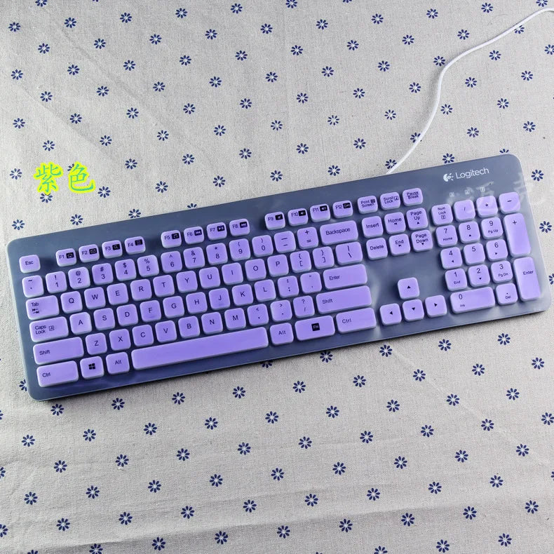 Logitech – housse de protection pour clavier de bureau, en silicone souple, étanche à la poussière et à l'eau, pour ordinateur portable, K310