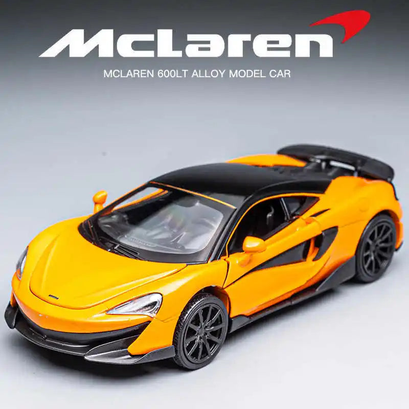 McLaren-Voiture l'inventaire en métal moulé sous pression pour enfants, modèle de jouet de sport ThomZ CiTY, collection son et lumière, cadeau, 1/32, 600LT