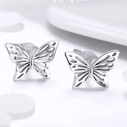 WOSTU boucles d'oreilles cœur fleur 100% argent Sterling 925 perle petites boucles d'oreilles pour femmes mariage fiançailles bijoux cadeaux