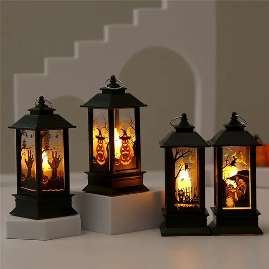 Lanterne LED en Forme de Citrouille et Fantôme, Luminaire Décoratif d'Nik, Accessoires d'Horreur, Idéal pour un Bar ou une ixd'Halloween
