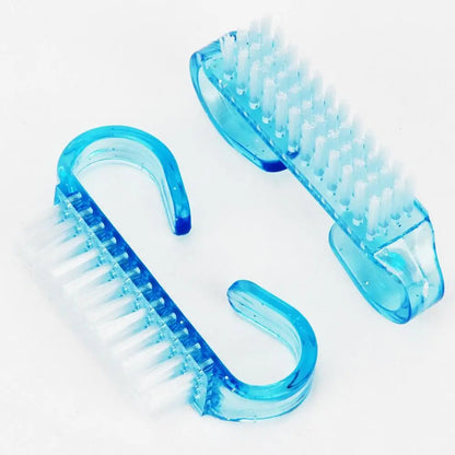 Brosse à ongles en plastique Transparent, couleur, propre, accessoires pour ongles, élimine la poussière, poudre acrylique, outils de manucure et de pédicure, 10 pièces