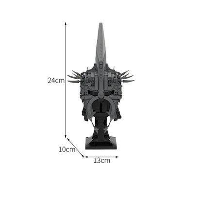 Moc-Angmar Witch King Statue décennie s de Construction pour Enfants, Lords Rings Balroged, Casque de Film Classique, Buste, Modèle d'Assemblage Créatif, Cadeau Jouet
